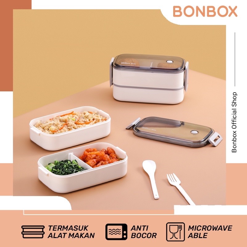 Bonbox BTW40 2-story Lunch Box Stacking Microwaveable Food Grade ...