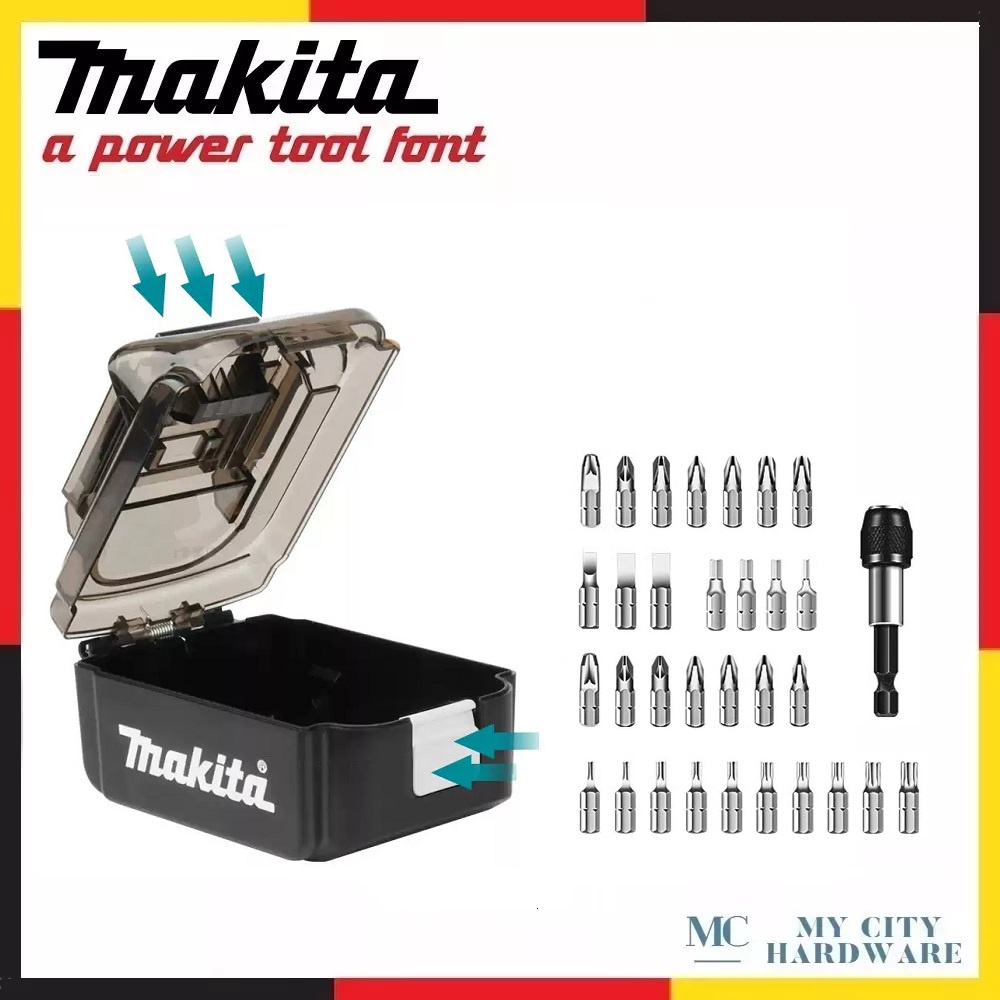 Makita B-69901 31pcs Screw Bit & Quick Change Bit Holder Set With ...