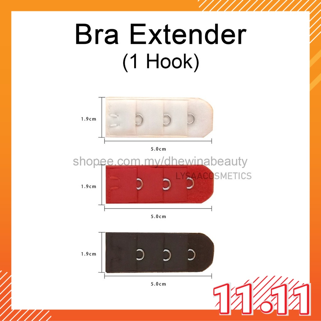 1 Hook 3 Rows Bra Extender Extension Bras Elastic Back Girdle Nursing