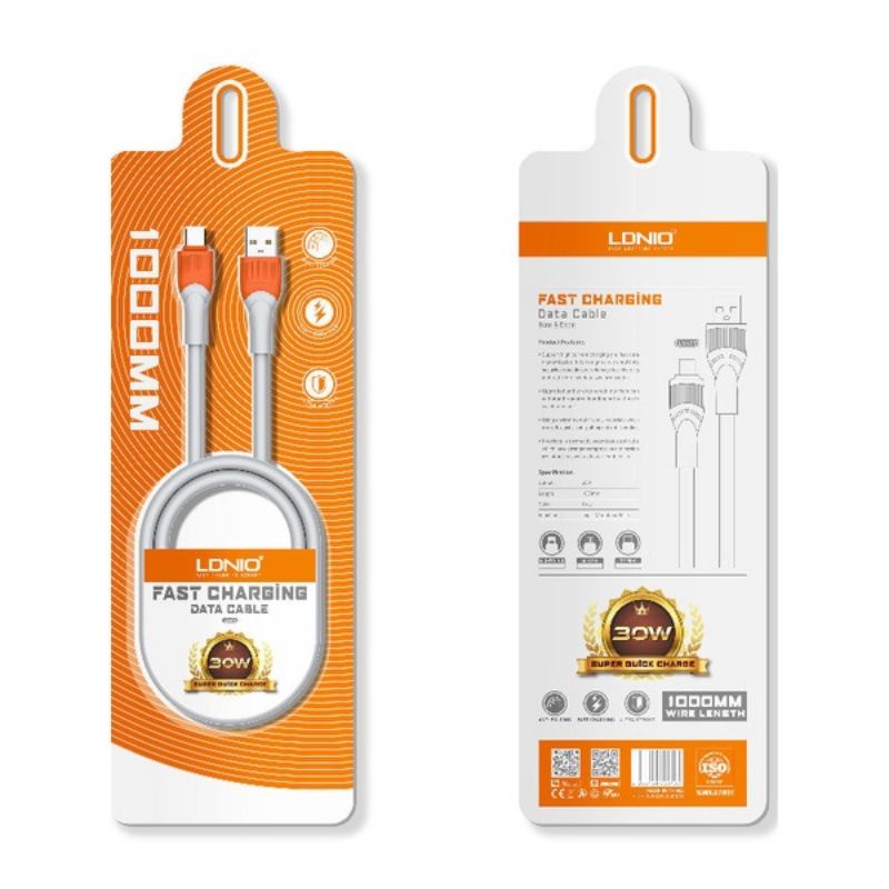 LDNIO LS604 Data Cable Fast Charging Cable 30W 4 Meter Long Quick