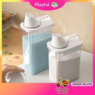 3000ML Laundry Detergent Dispenser Container Washing Room Detergent Liquid  Softener Powder Blench Bottle with Cap and Labels