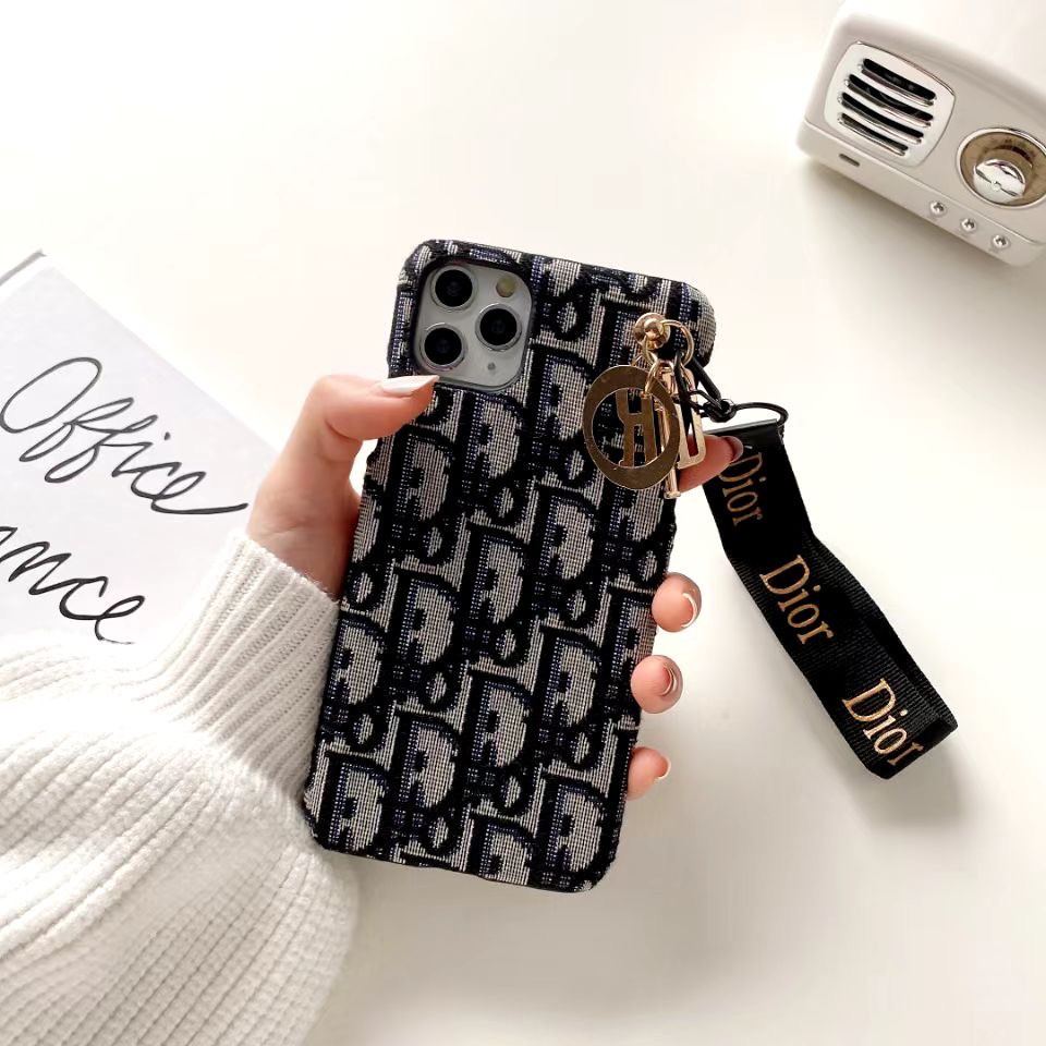 Lanyard Luxury Dior Phone Case For iPhone 14 11 12 13 15 Pro Max X