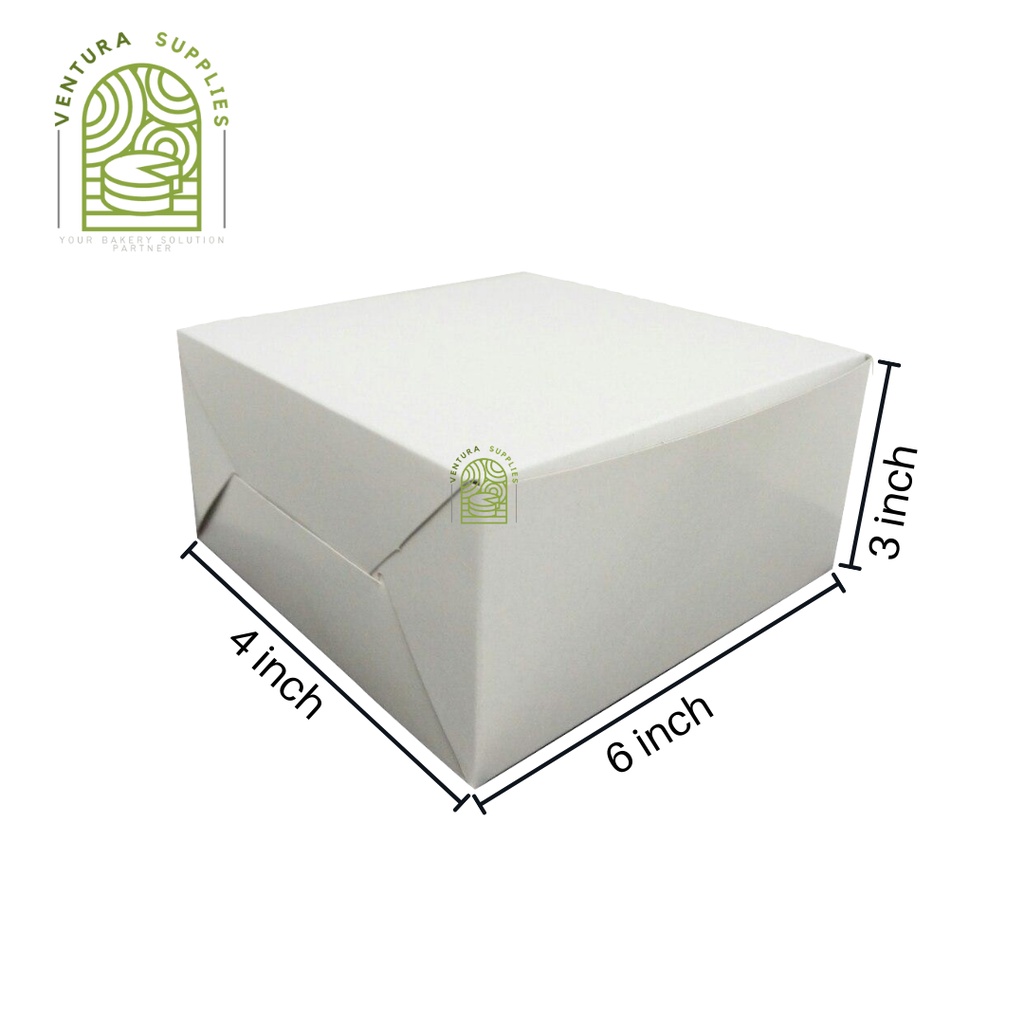 (500pcs) 4x6x3 inch Wholesale White Box for Talam Kuih Lapis Pizza Puff ...