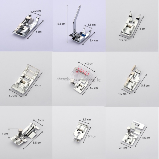 Presser Foot Kit Braiding Blind Stitch Press Feet Parts OverLock Ruler Sew Accessories For