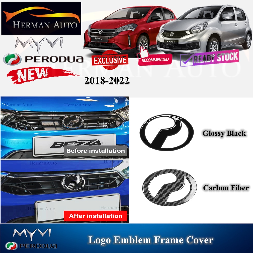 HermanAuto Perodua Myvi GEN3 GM3 2018-2022 Myvi G3 Facelift Front Logo ...