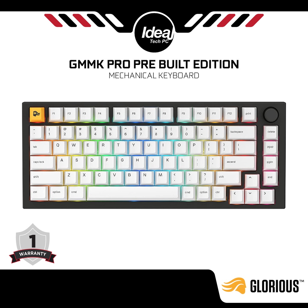 Glorious GMMK Pro Pre Built Edition (Black) GLO-GMMK-P75-FOX-B | Gaming ...