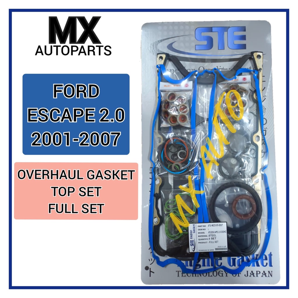 FORD ESCAPE 2.0 EP 20012007 ENGINE TOP OR FULL OVERHAUL GASKET SET
