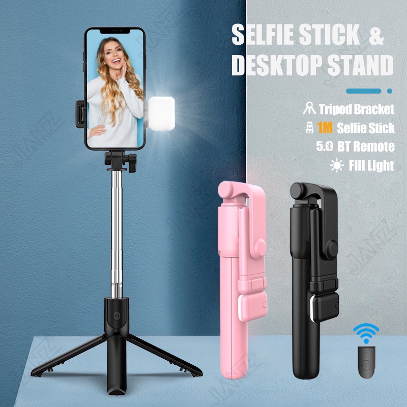 Bluetooth Selfie Stick Remote Control Self-timer Rod with Fill Light ...