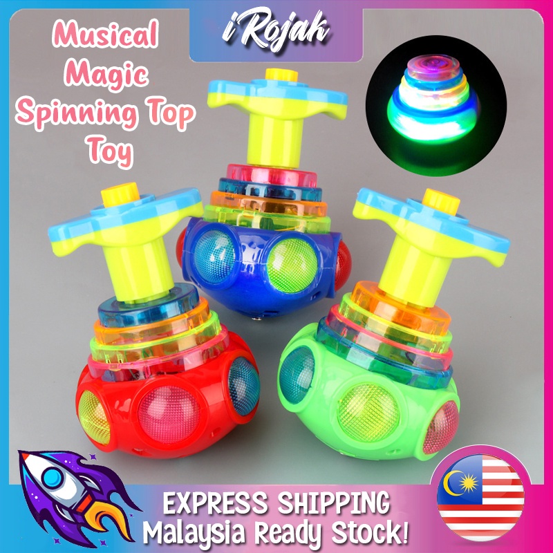 [iRojak] LED Light Shiny Toy Spinning Gyroscope Spinner Fidget LED Toys ...