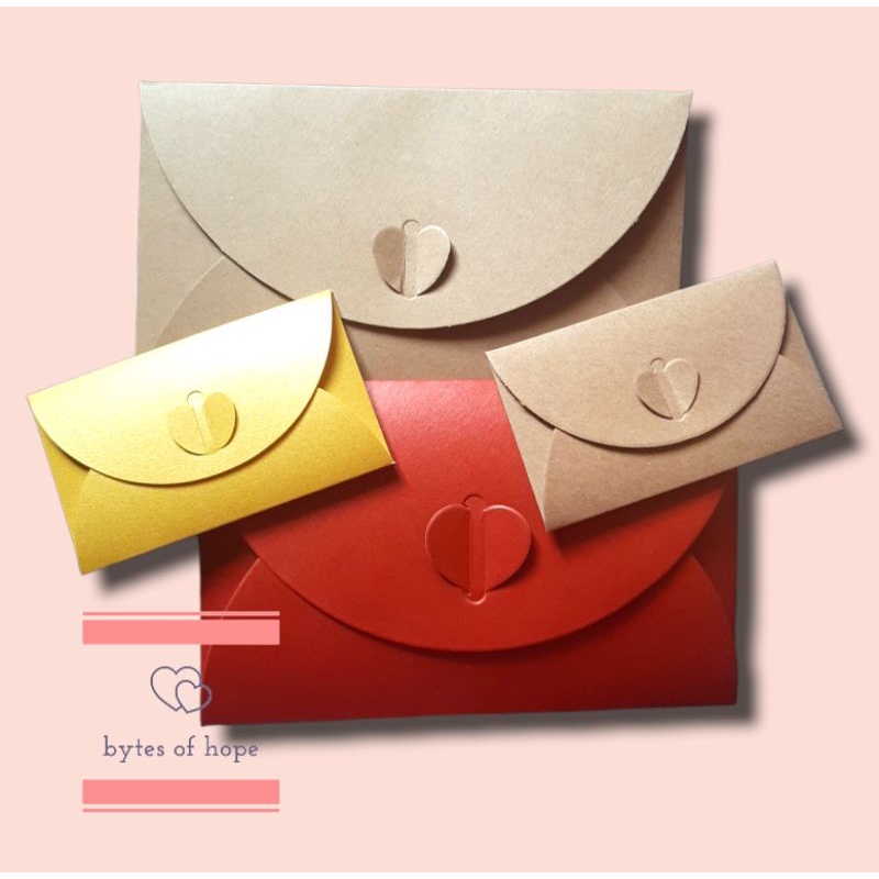 1piece Paper Envelope Heart Kraft Vintage Envelopes Retro / Sampul Kad