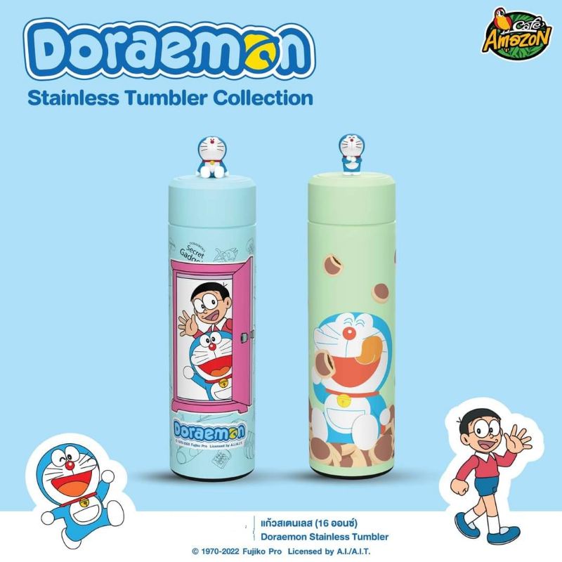 Thailand Cafe Amazon Limited Edition Doraemon Stainless Tumbler 16oz Shopee Malaysia