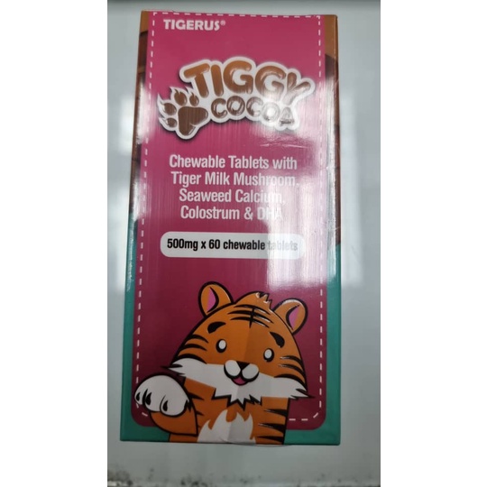TIGERUS TIGGY COCOA CHEWABLE 60S (SEAWEED CALCIUM, COLOSTRUM & DHA ...