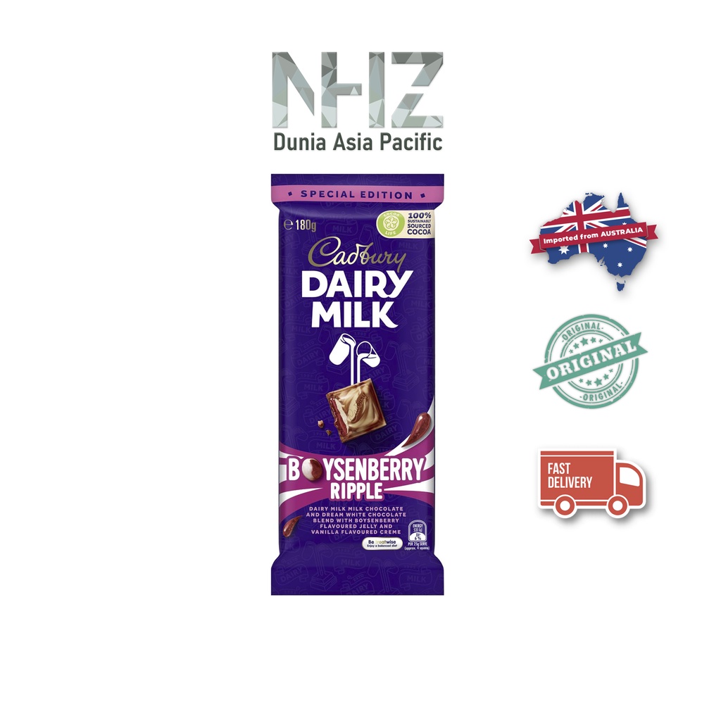 [AUSTRALIAN IMPORTED] Cadbury Dairy Milk Boysenberry Ripple 180G Shopee Malaysia