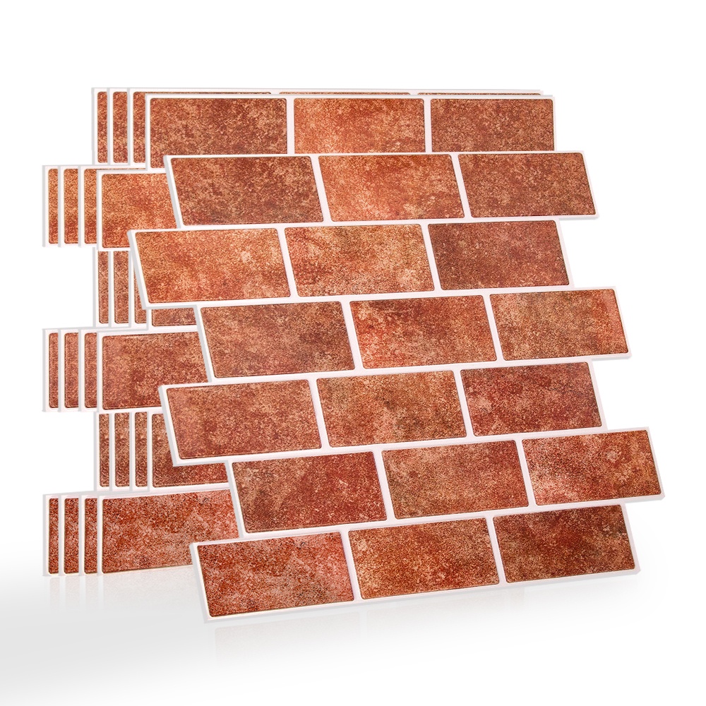 3D Red Brick Wall Tile Sticker Self Adhesive 3D Wall Panel 3D Brick