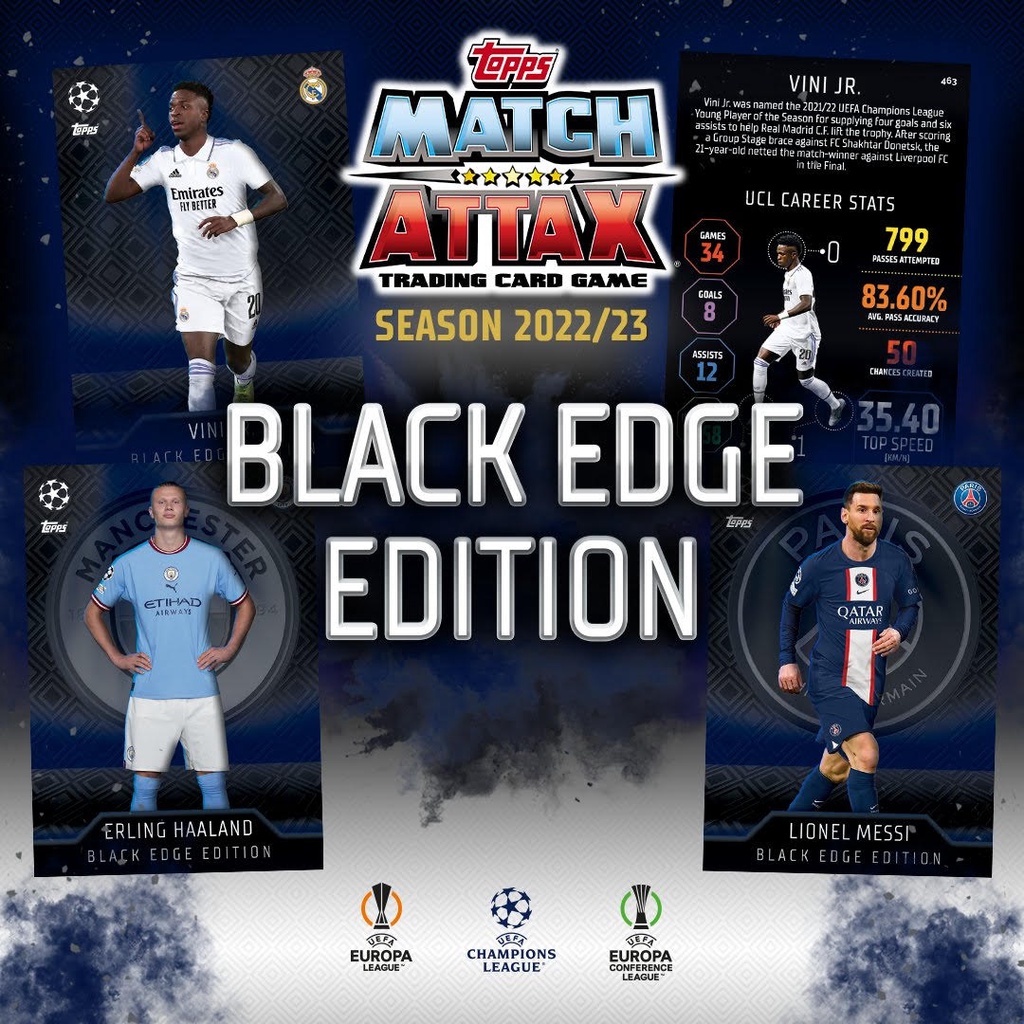 Topps | Match Attax 22/23 | Black Edge Editions | Full Completed Set Of 9  Exclusive Super Rare Cards | Shopee Malaysia