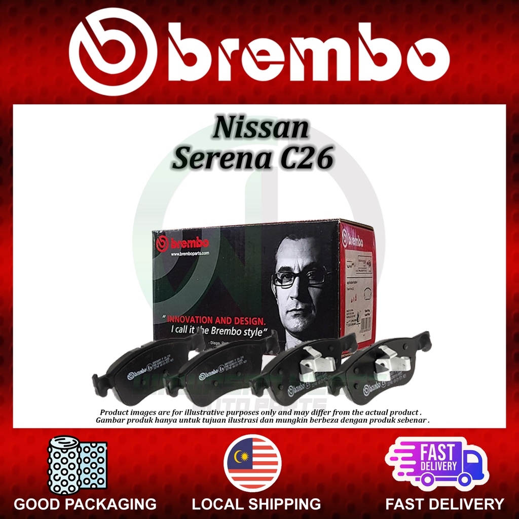 Nissan Serena C26 Front / Rear Brake Pad , Disc Brake Pads Brembo ...