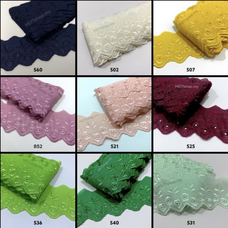 [ 1 meter ] Renda kain 2”/ Tc lace 2”/ renda telekung/ renda sarung ...