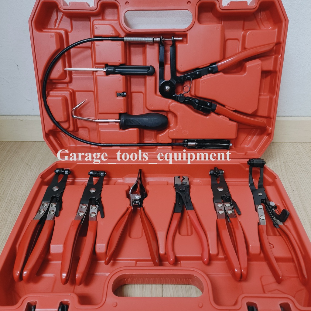 XR Tools 9 Pcs Hose Clamp Ring Plier Set Flexible Cable Plier