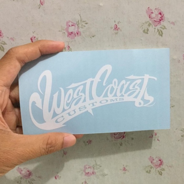 HITAM Cutting STICKER WEST COAST CUSTOMS - Black | Shopee Malaysia