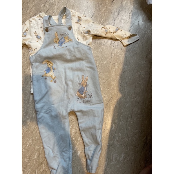 Preloved Nutmeg Peter Rabbit boy Dungaree 1824 mth Shopee Malaysia