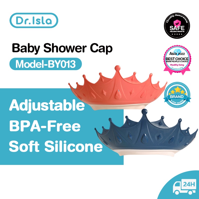 Dr.isla BY013 Crown Baby Shower Cap(Adjustable)/Topi Mandi Bayi / Baby