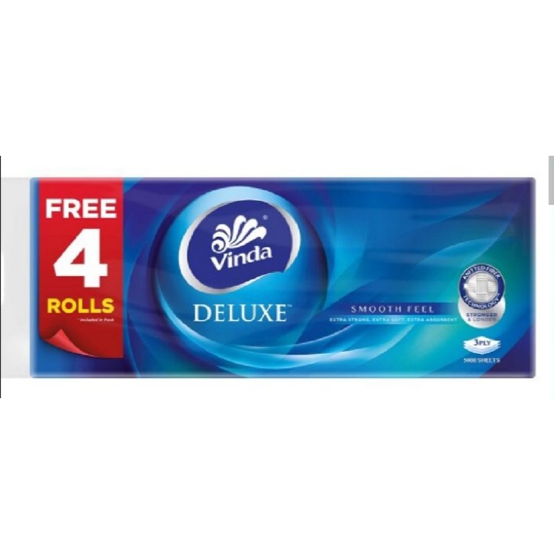 [CHEAPEST] 16 rolls + FREE 4 rolls VINDA DELUXE Smooth Feel Toilet
