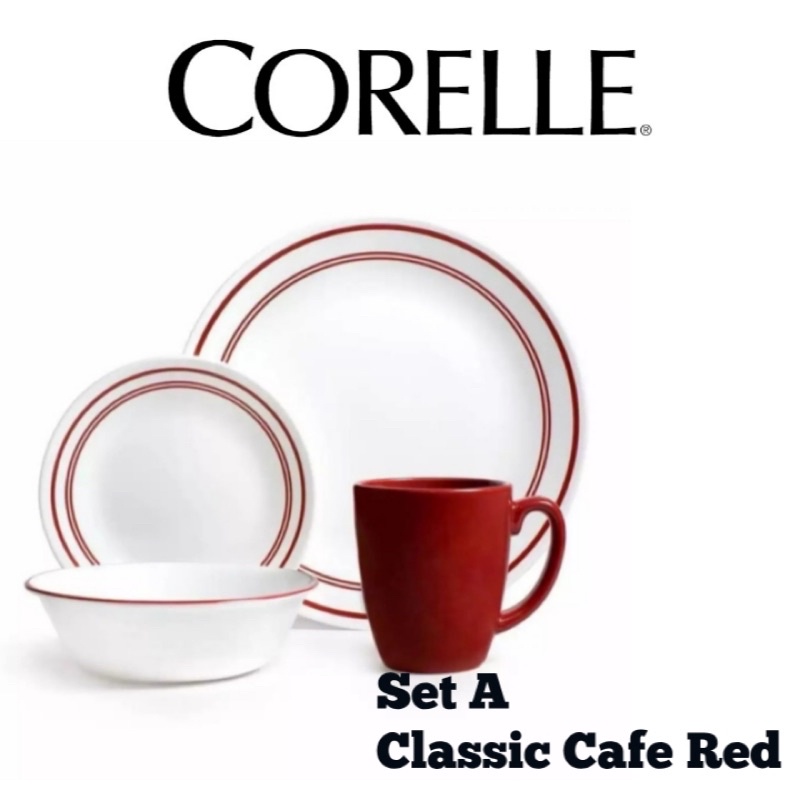 CORELLE CLASSIC CAFE RED 16pcs Shopee Malaysia