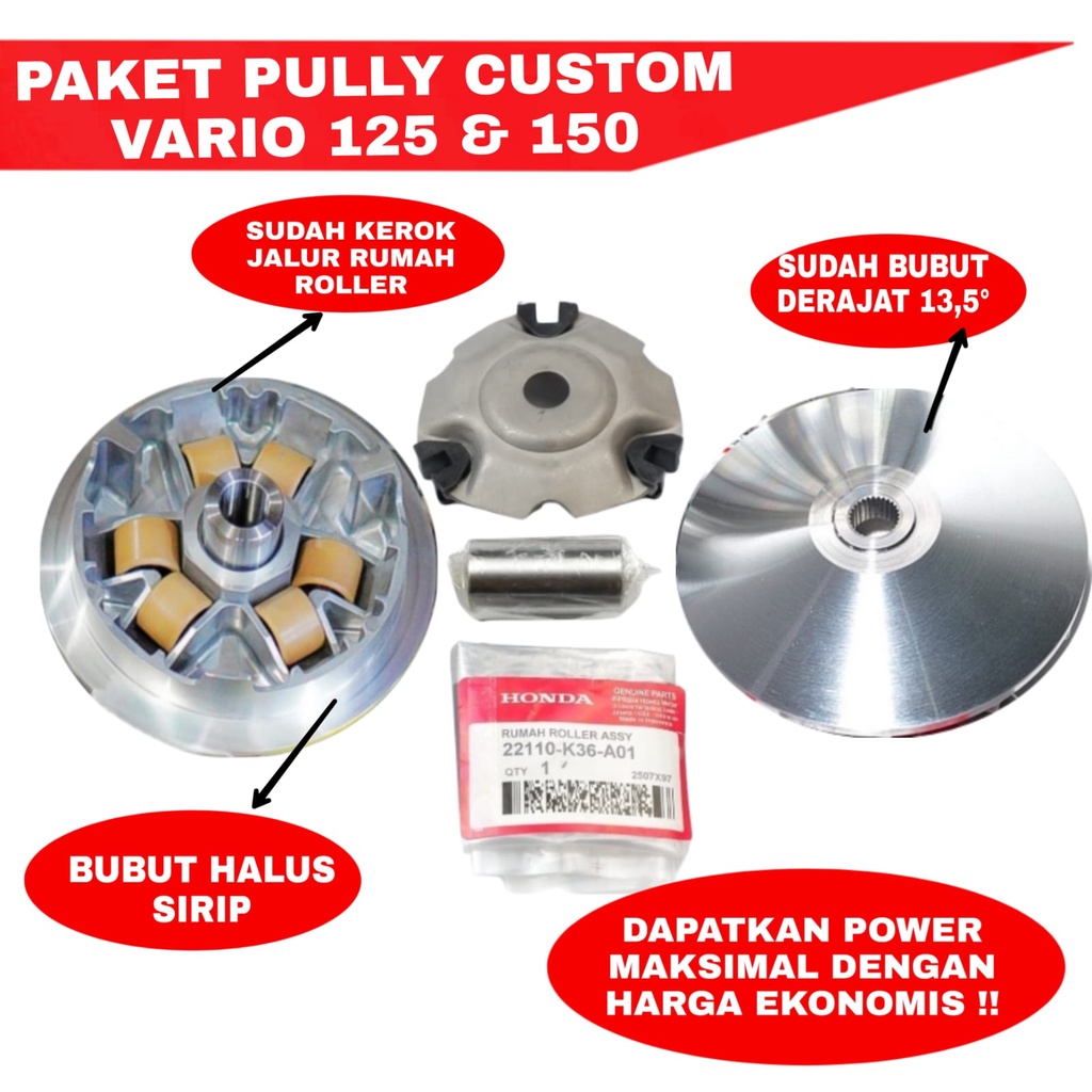 Package Puley Custom Vario 125 150 Pcx 150 Pcx 160 Adv 150 Pulley Lathe