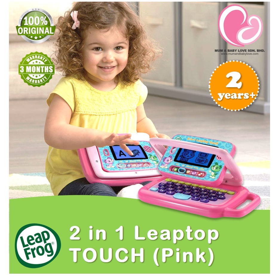 LeapFrog 2 in 1 LeapTop Touch Kid Laptop/ Tablet (2 years+) Pink