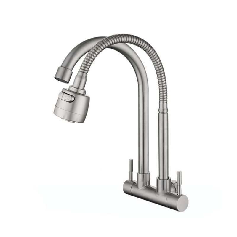 Stainless Steel Double Sink Tap Ktichen Tap Kepala Paip Sinki | Shopee ...