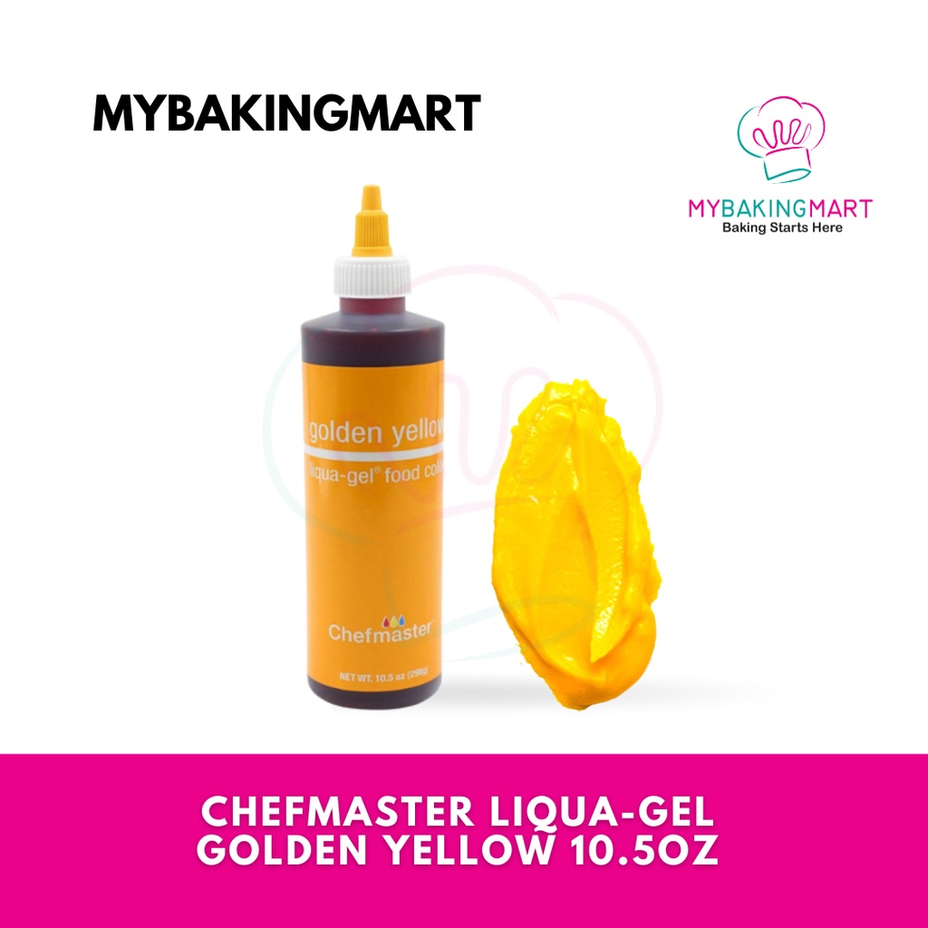 Mybakingmart | Chefmaster Liqua-gel Golden Yellow 10.5 Oz Gel Food ...