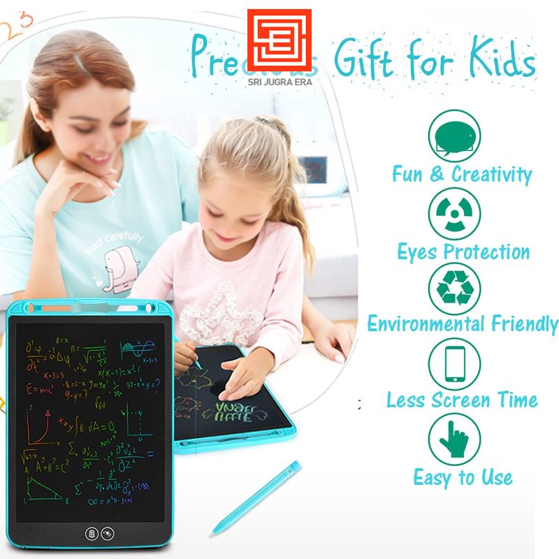 SJE 12 inch Kids Writing Drawing Tablet Partial Erase Smart Handwriting ...
