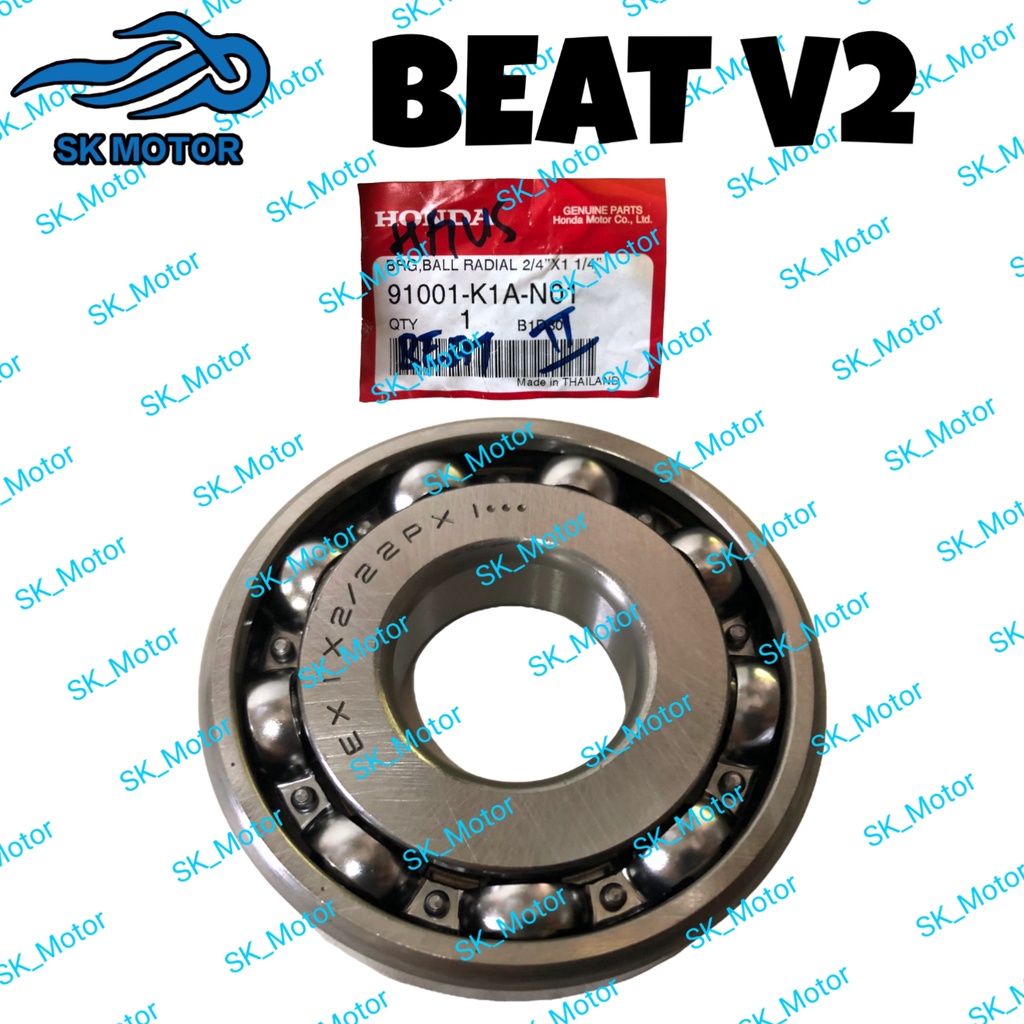 Honda BEAT 110 V2 New Original Crankshaft Right Bearing Crankcase ...