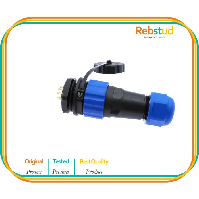 Waterproof male connector plug & female IP68 SP20 12 Pin Back Nut ...