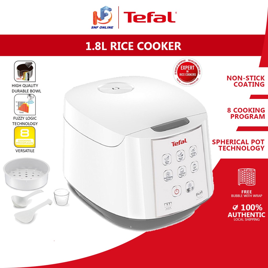 Tefal Periuk Nasi Sfera 1.8L Easy Rice Spherical Pot Rice Cooker RK7321 ...