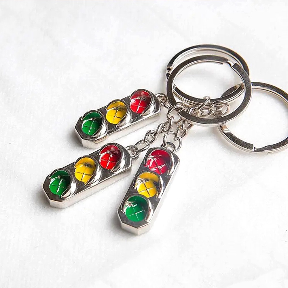Road Traffic Light Keychain Red Green Yellow Safety Light Pendant ...