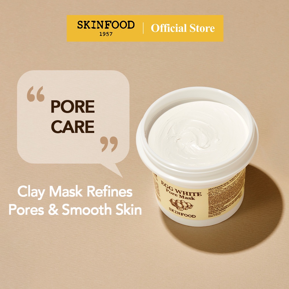 [SKINFOOD Official] Egg White Pore Wash Off Mask 120g / Pore Refining