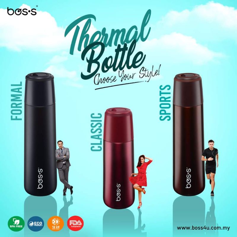 BOS'S STAINLESS STEEL BI Thermal Bottle / thermos bottle / cooler and