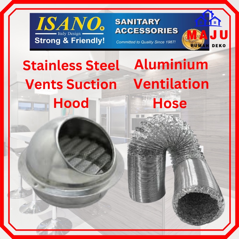 MAJU Stainless Steel Vents Suction Hood CAP Exhaust Extractor Ducting