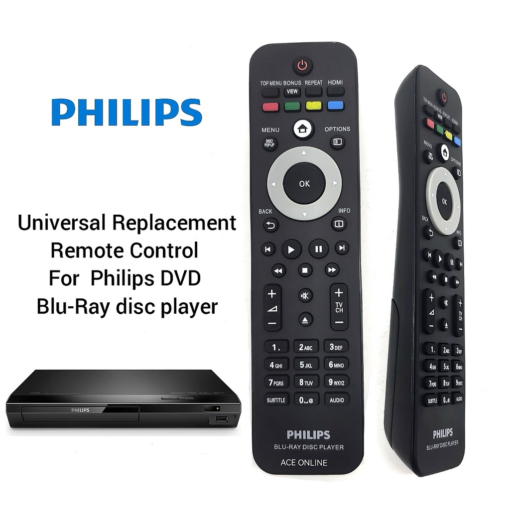 Universal Replacement Remote Control For Philips DVD Blu-Ray disc ...