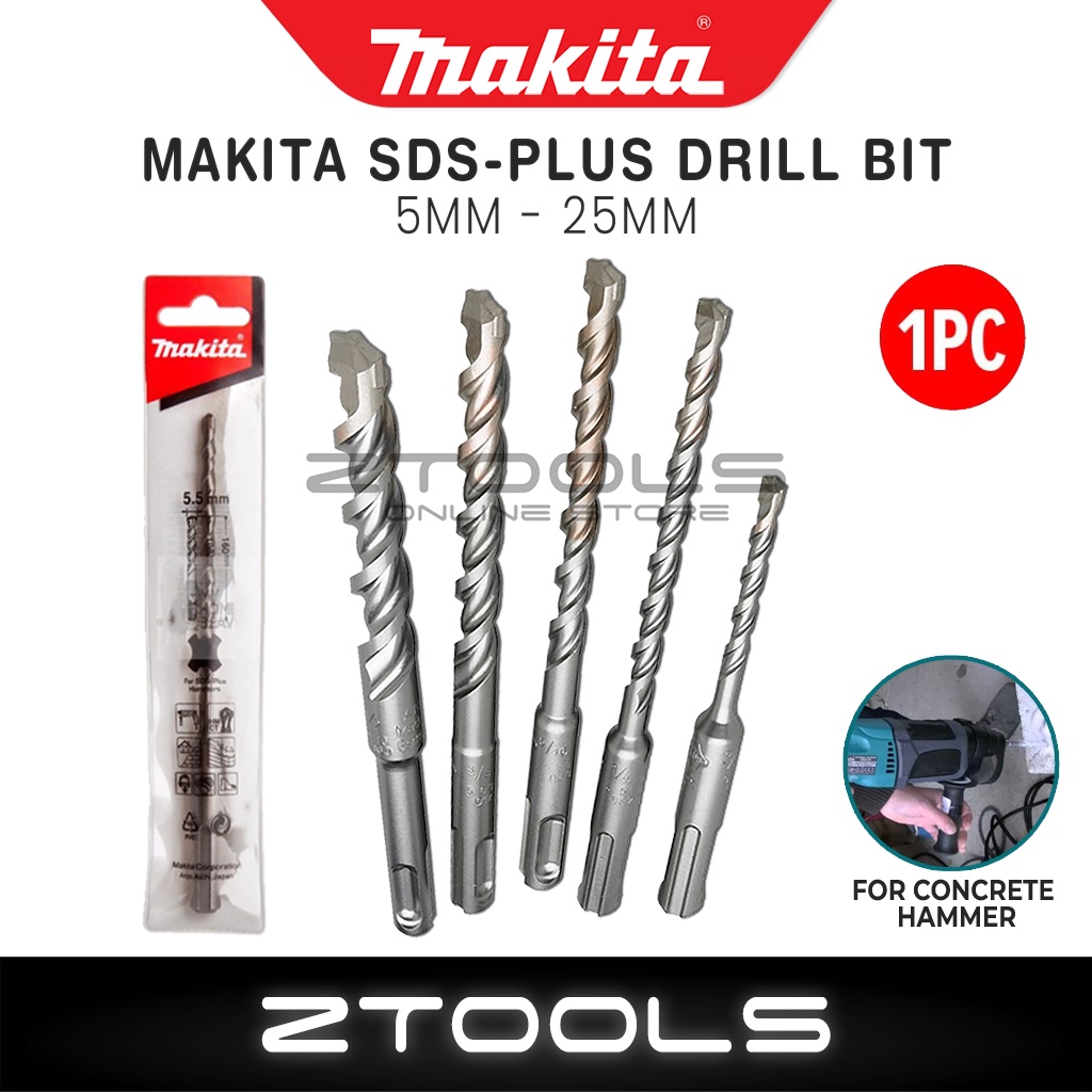 Makita SDS Plus Shank Drill Bit | 5MM - 25MM | Concrete & Masonry Wall ...