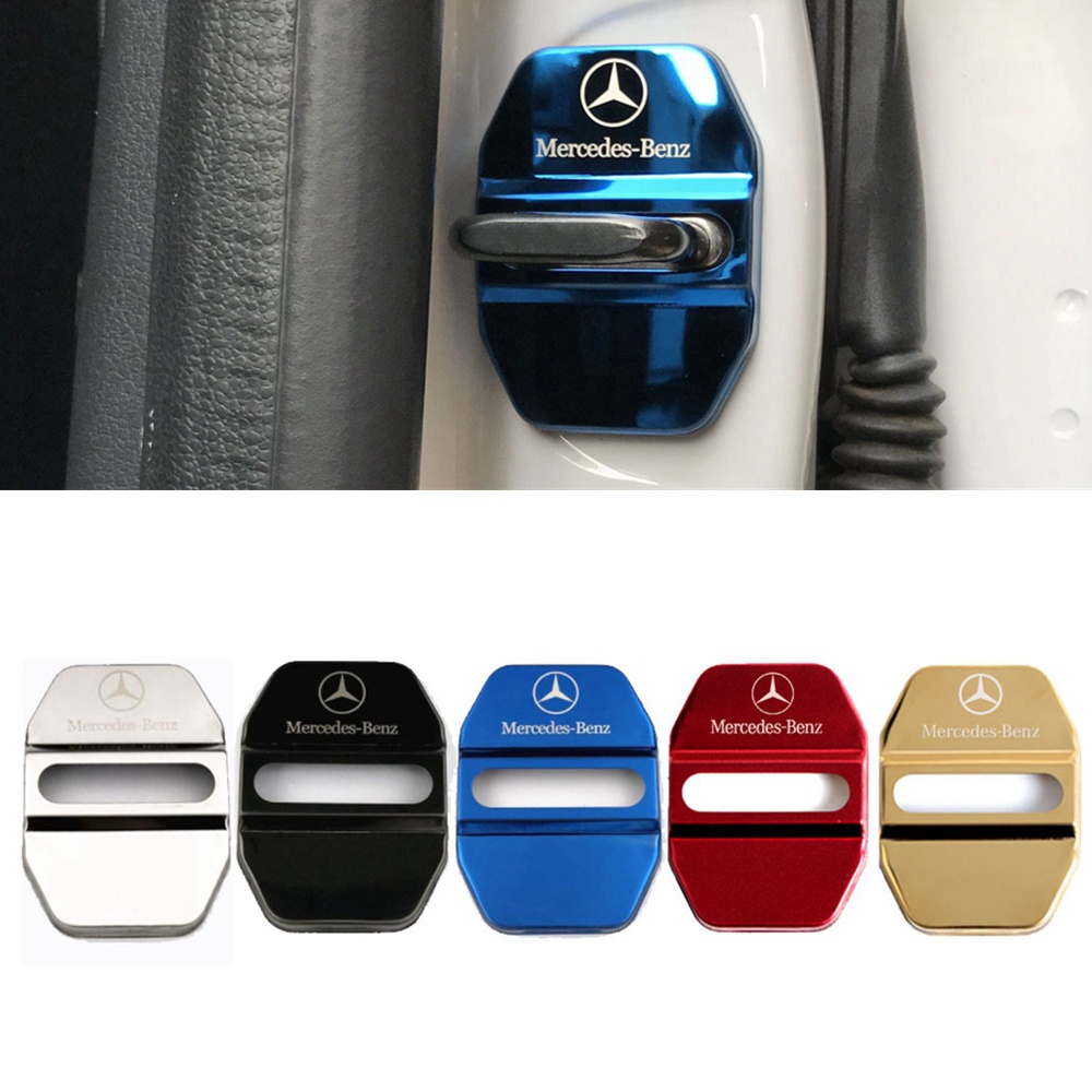 4pcs Auto Tuning Accessories Door Lock Cover For Mercedes Benz
