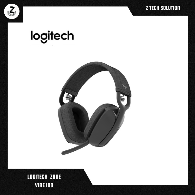 Logitech Zone Vibe 100 Wireless Headphones With Noise-Canceling Mic ...
