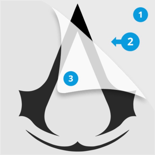 Kira Sticker With Assassins Creed Iii Logo Decorative Laptop, Phone