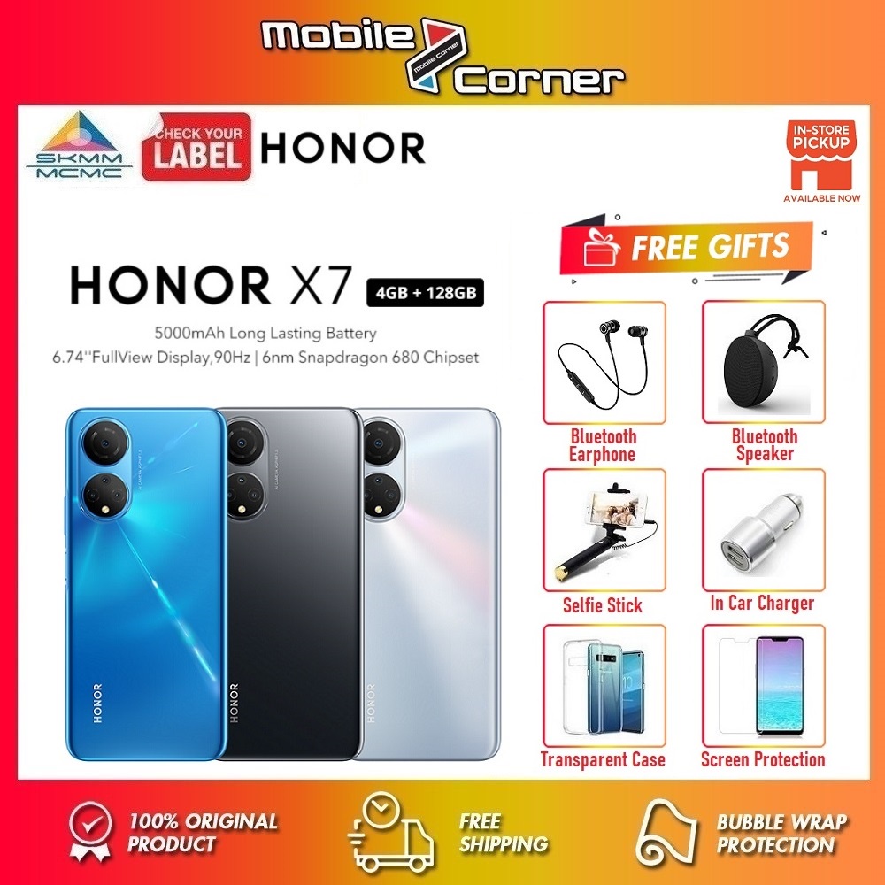 Honor X6 / X7 (128GB ROM 4GB RAM) 1 Year Warranty By Honor Malaysia 🎁