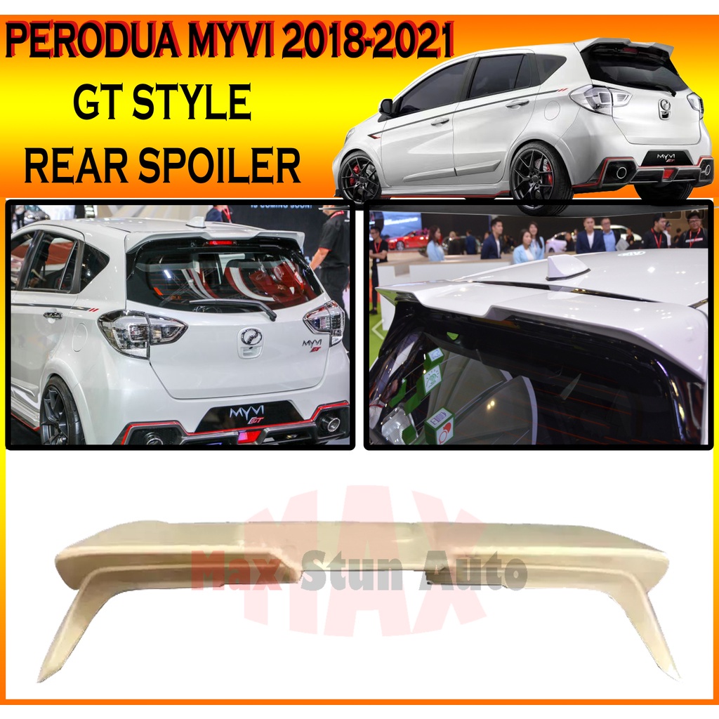 PERODUA MYVI 20182021 NEW MYVI GT STYLE REAR ROOF SPOILER (GT) ABS