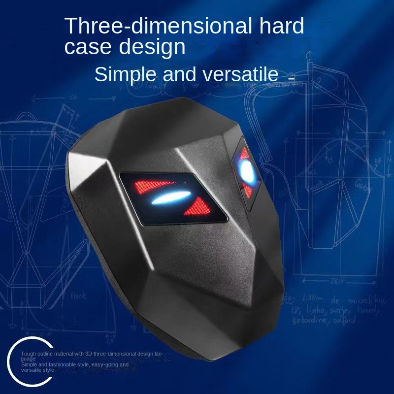 New DIY Iron Man Backpack LED Motorcycle Bag Cool Light Display Bicycle