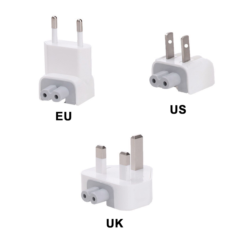 Universal EU / US / UK Duck Head AC Plug Adapter for Apple MacBook Pro ...