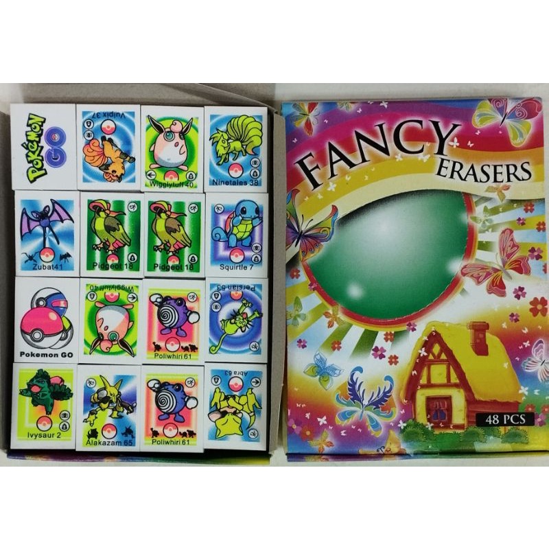 Pokemon PERMADADAM FANCY ERASER # 48PCS # 1 box : 48pcs | Shopee Malaysia