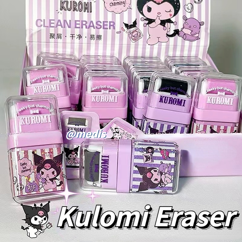 Genuine ins Cute Kuromi Roller Eraser Student Correction Sliding Dust
